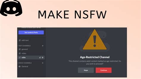 how to make nsfw channel in discord|What Is NSFW Discord and How to Block/Unblock。